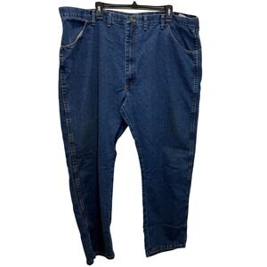 Wrangler Authentic Jeans Men's Size 46x30 Blue Denim Straight Leg Pants
